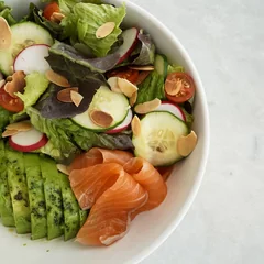 Salmon green salad
